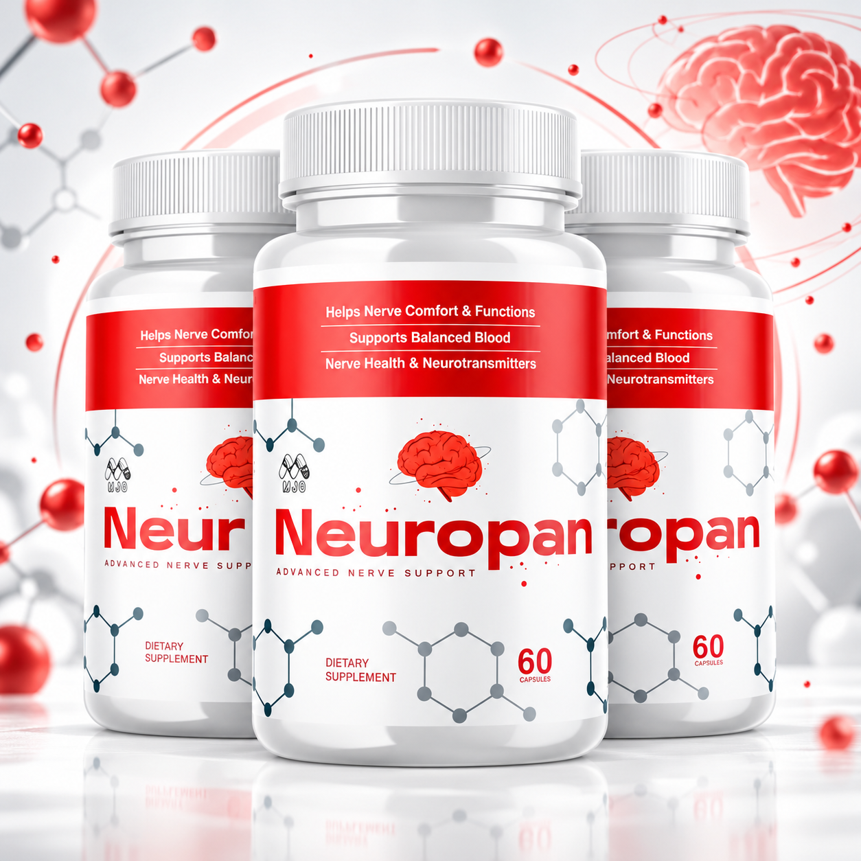 Neuropan bottle label showing Advanced Nerve Support formula